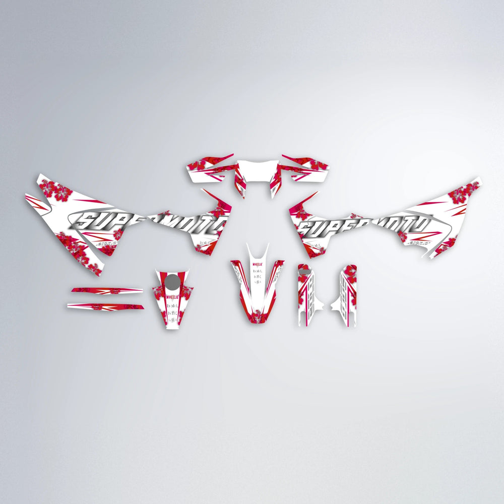 WNICOO Husqvarna 701 graphics kit parts layout in Red