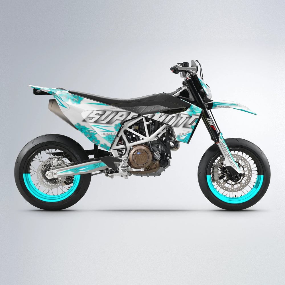 WNICOO Husqvarna 701 supermoto graphics kit in Teal