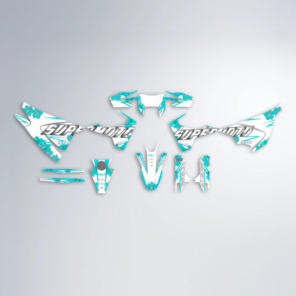 WNICOO Husqvarna 701 graphics kit parts layout in Teal