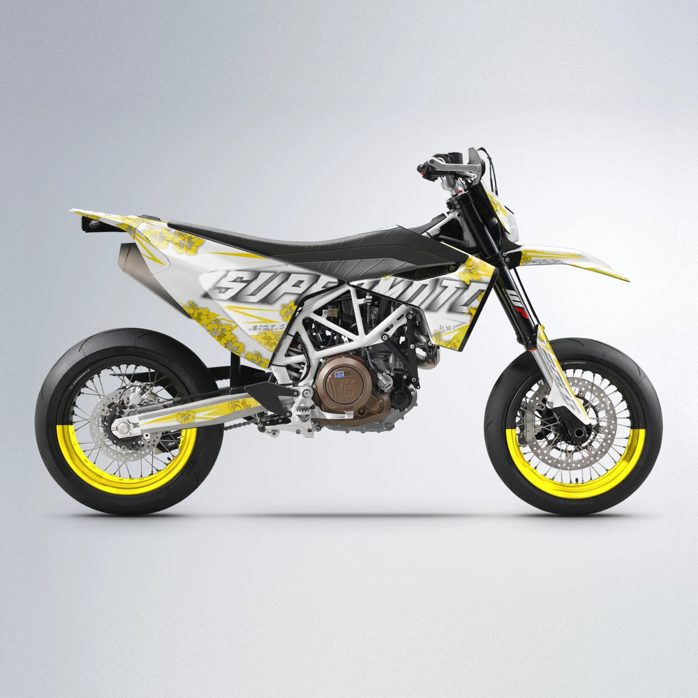WNICOO Husqvarna 701 supermoto graphics kit in Yellow
