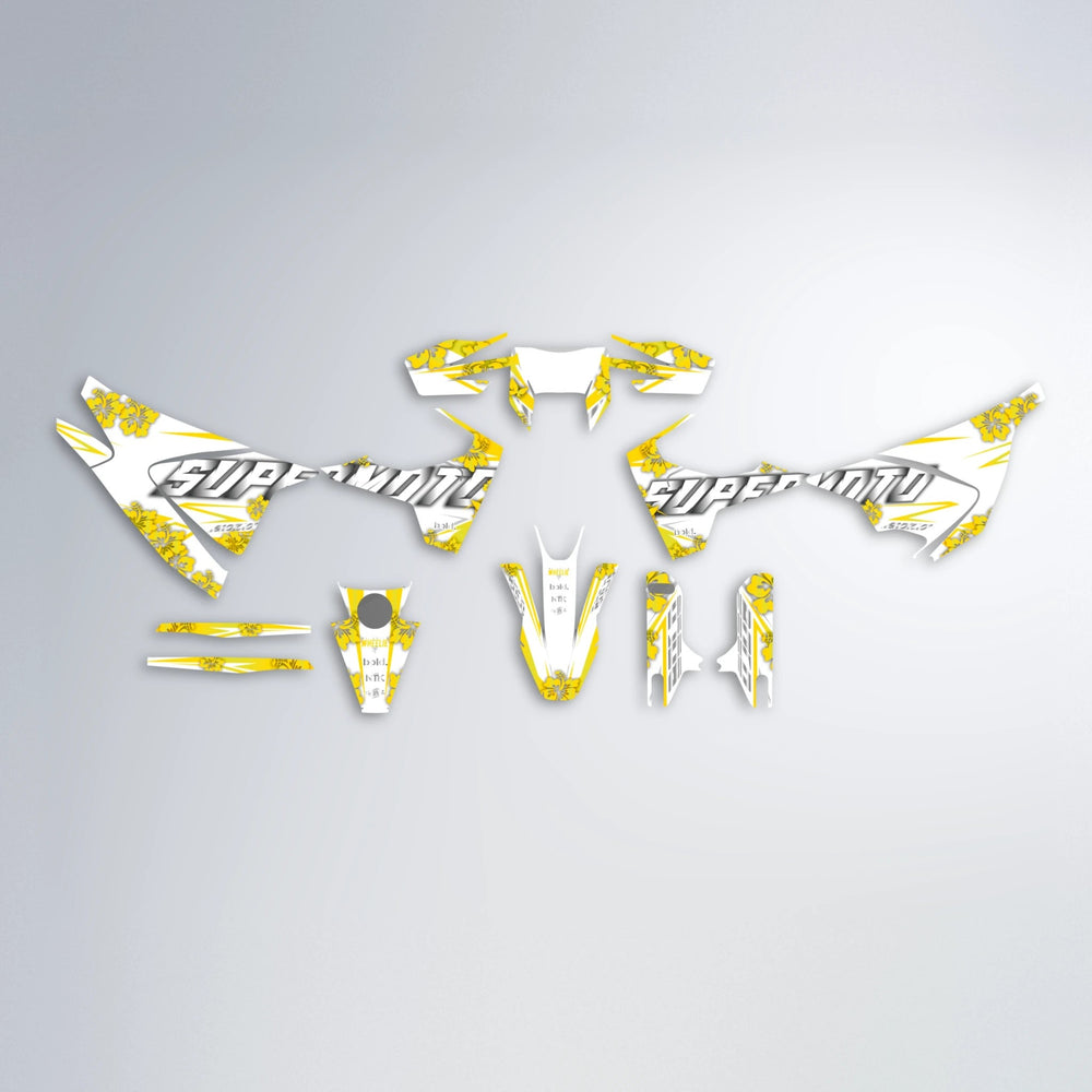 WNICOO Husqvarna 701 graphics kit parts layout in Yellow