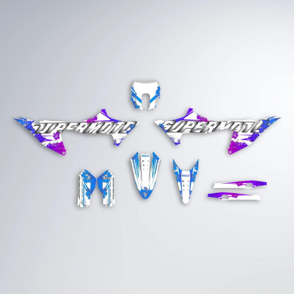 WNICOO Stark Varg SM graphics kit parts layout in Blue Purple Fade