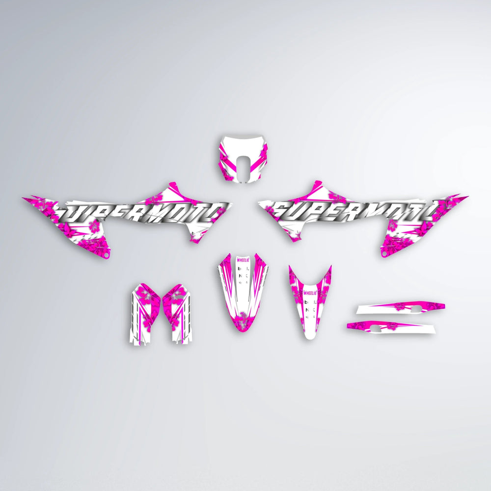 WNICOO Stark Varg SM graphics kit parts layout in Pink