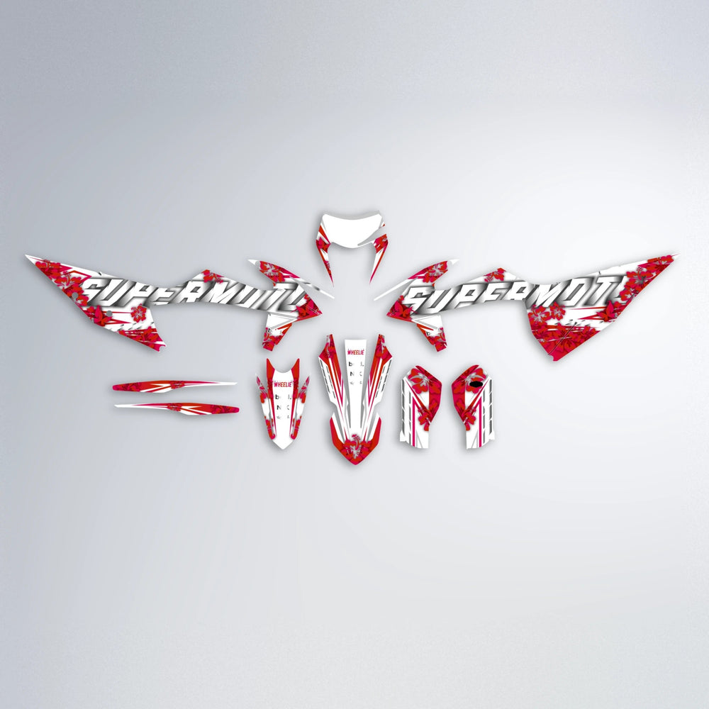 WNICOO graphics kit parts layout in Red