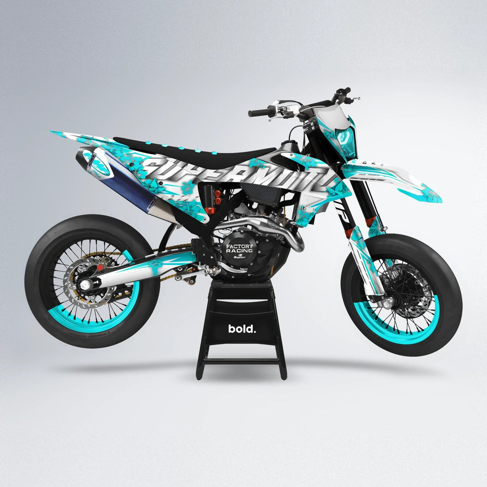 WNICOO supermoto graphics kit in Teal