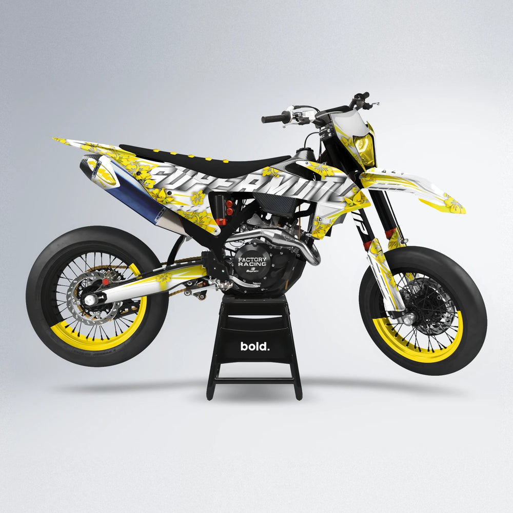 WNICOO supermoto graphics kit in Yellow