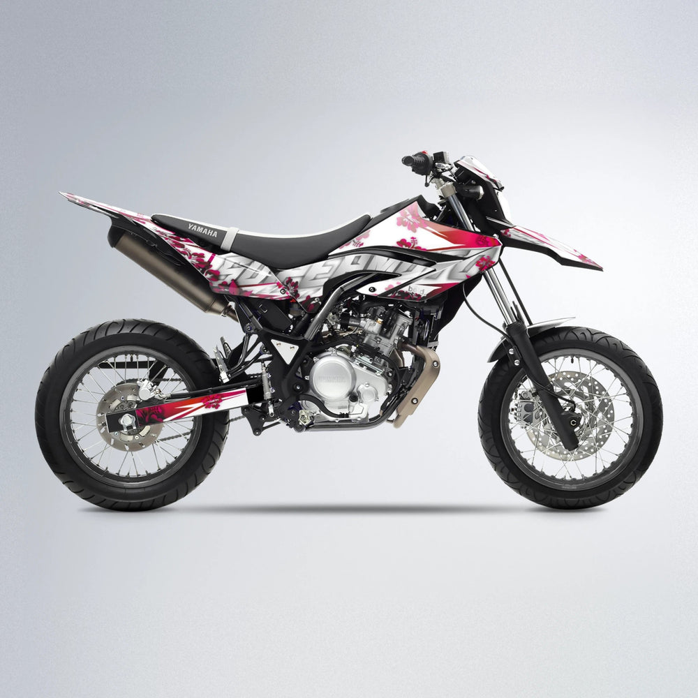 WNICOO Yamaha WR 125X supermoto graphics kit in Black & Red