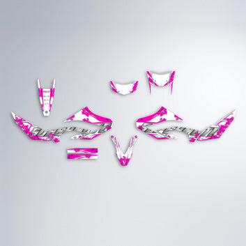 WNICOO Yamaha WR 125X graphics kit parts layout in Pink