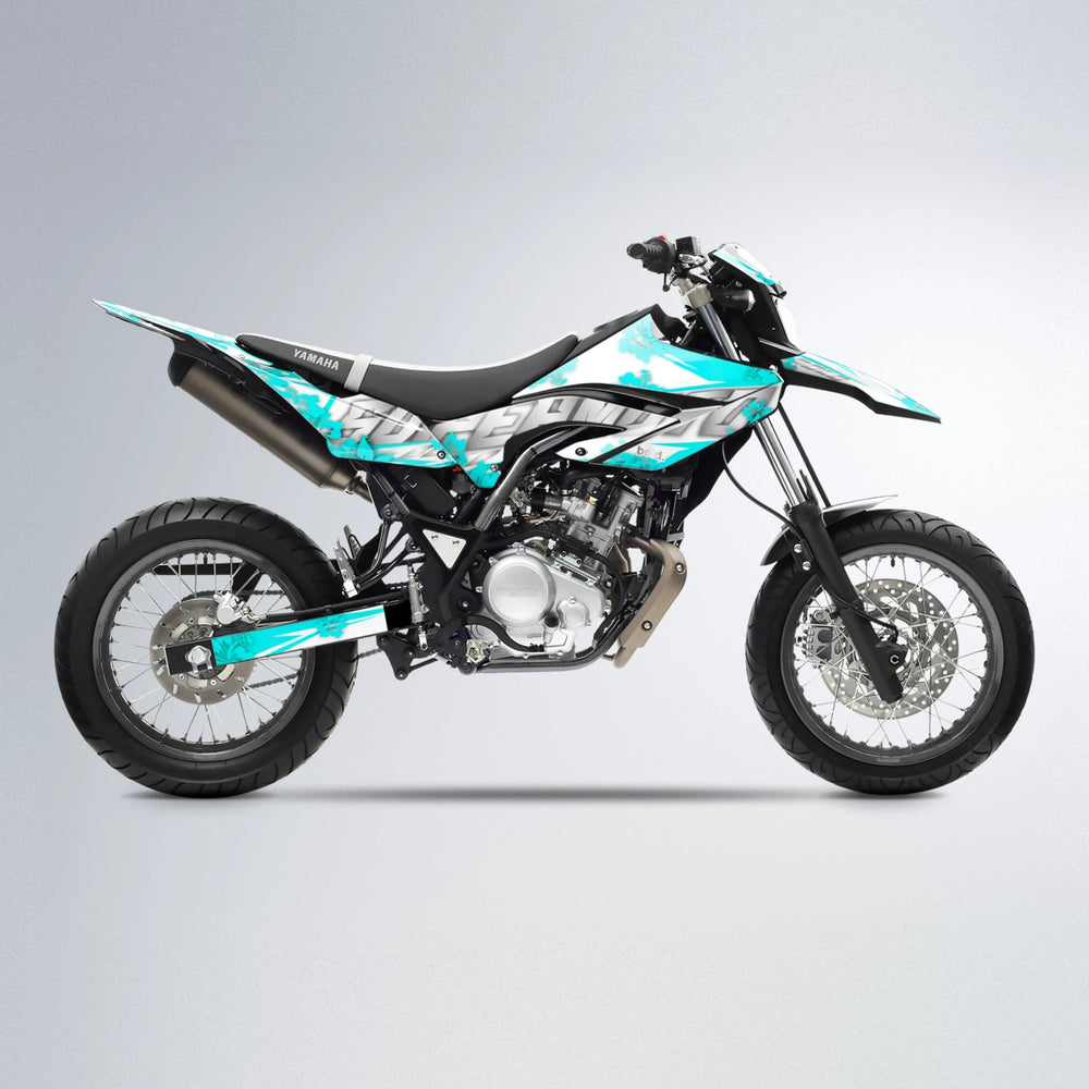 WNICOO Yamaha WR 125X supermoto graphics kit in Teal
