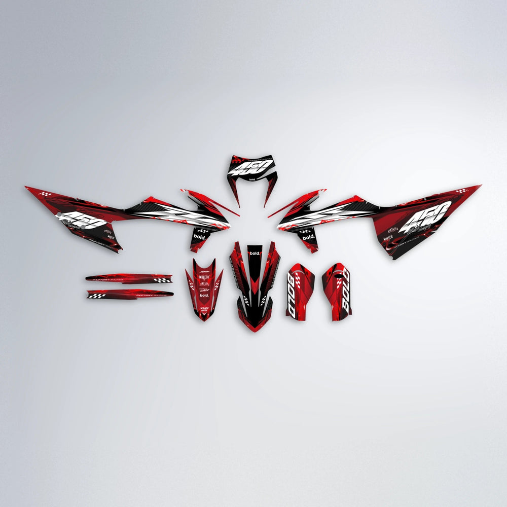 WRATH graphics kit parts layout in Black & Red