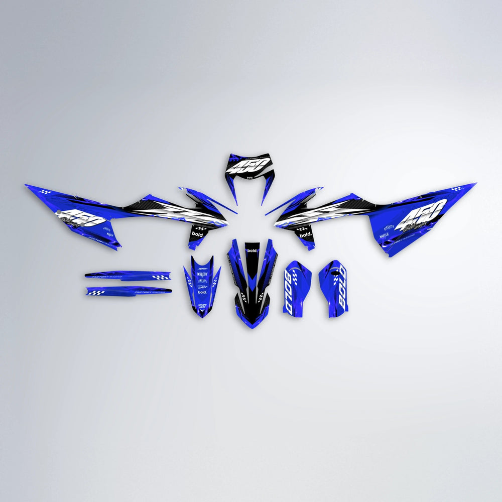 WRATH graphics kit parts layout in Blue