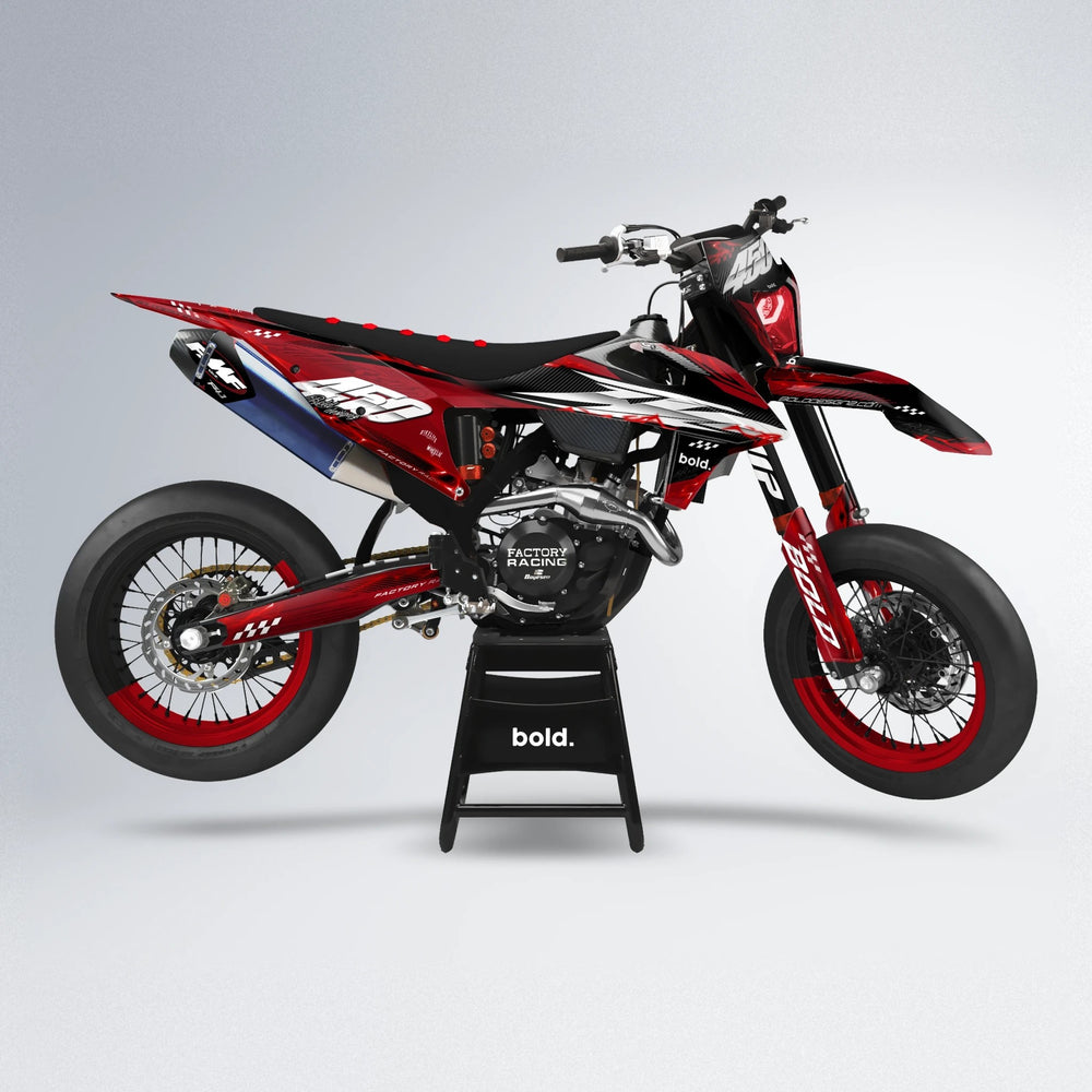 WRATH supermoto graphics kit in Custom Colour