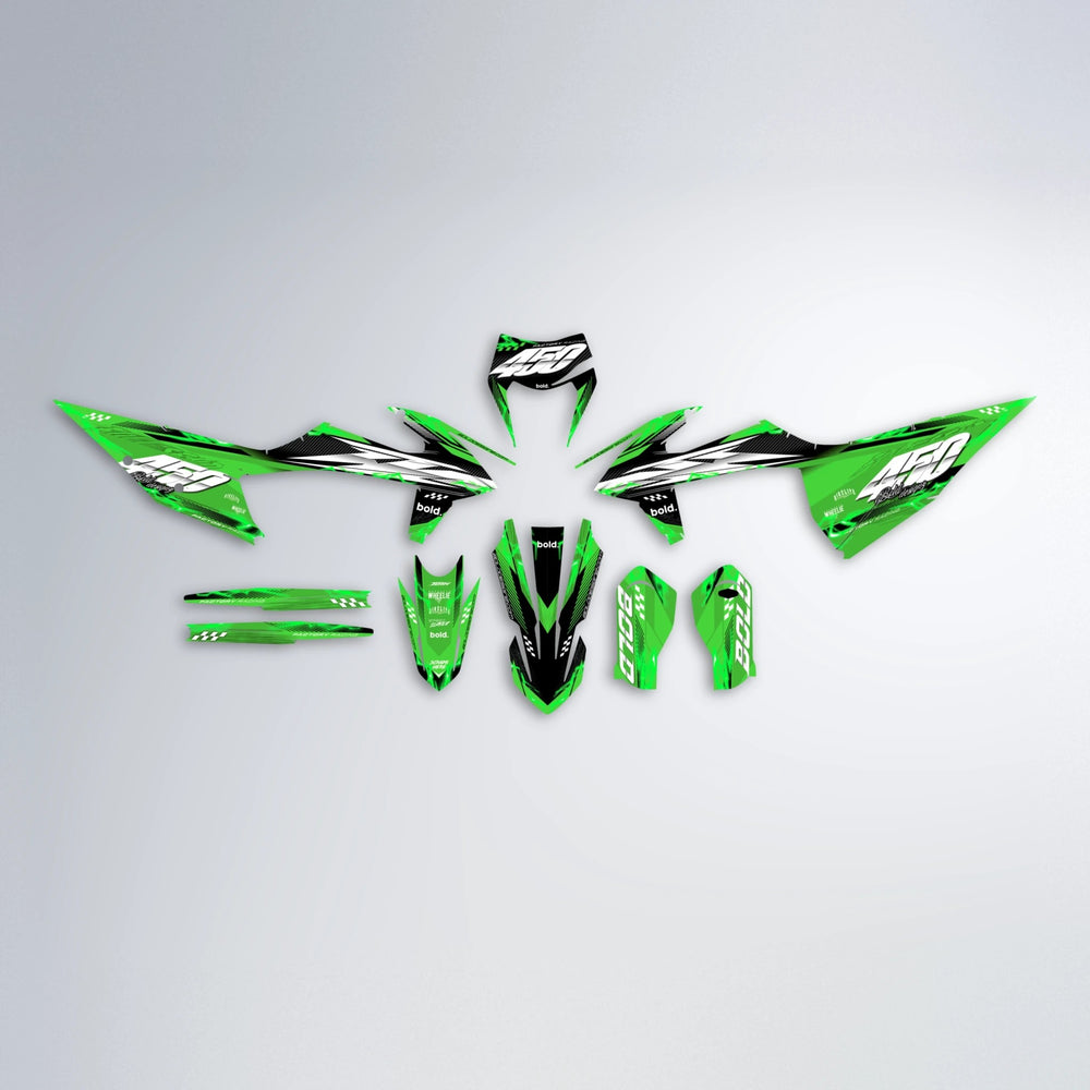 WRATH graphics kit parts layout in Green