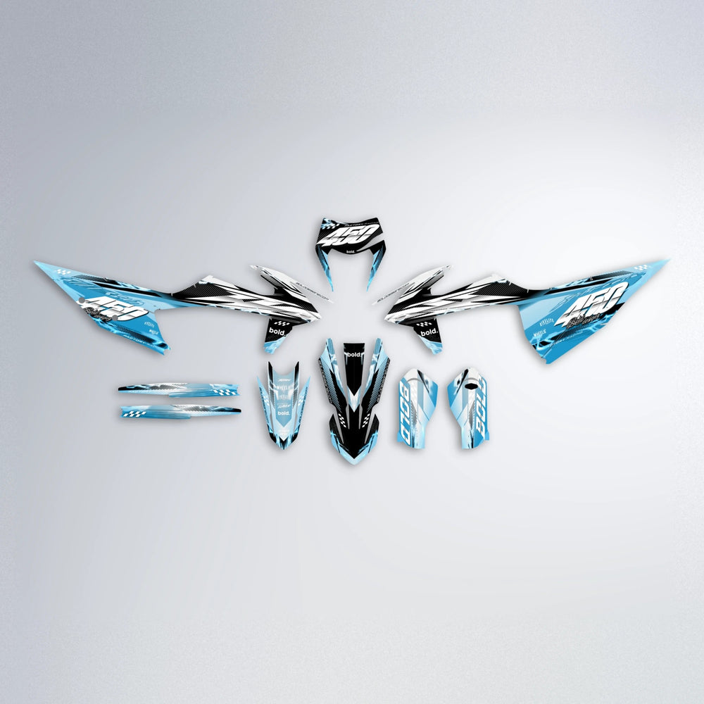 WRATH graphics kit parts layout in Light Blue & White