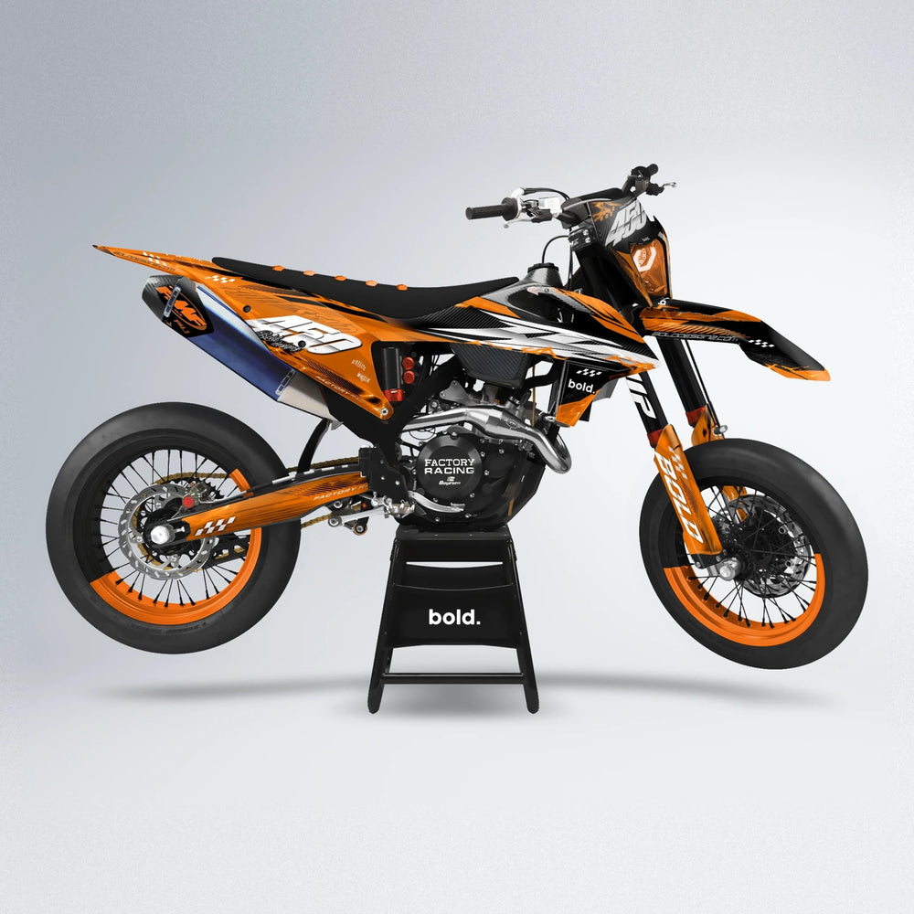 WRATH supermoto graphics kit in Orange