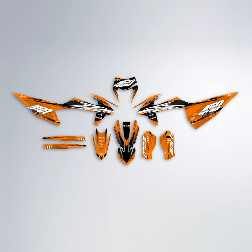 WRATH graphics kit parts layout in Orange