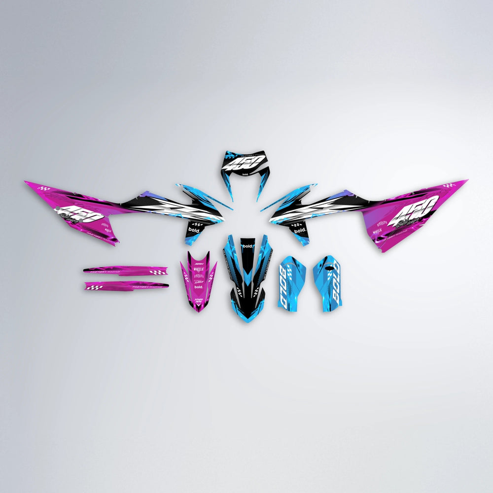 WRATH graphics kit parts layout in Pink & Light Blue