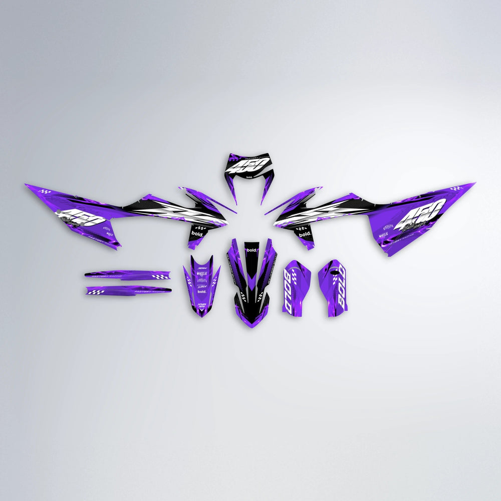 WRATH graphics kit parts layout in Purple