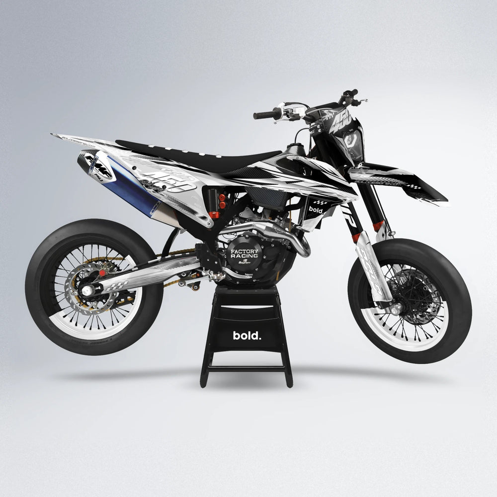 WRATH supermoto graphics kit in White