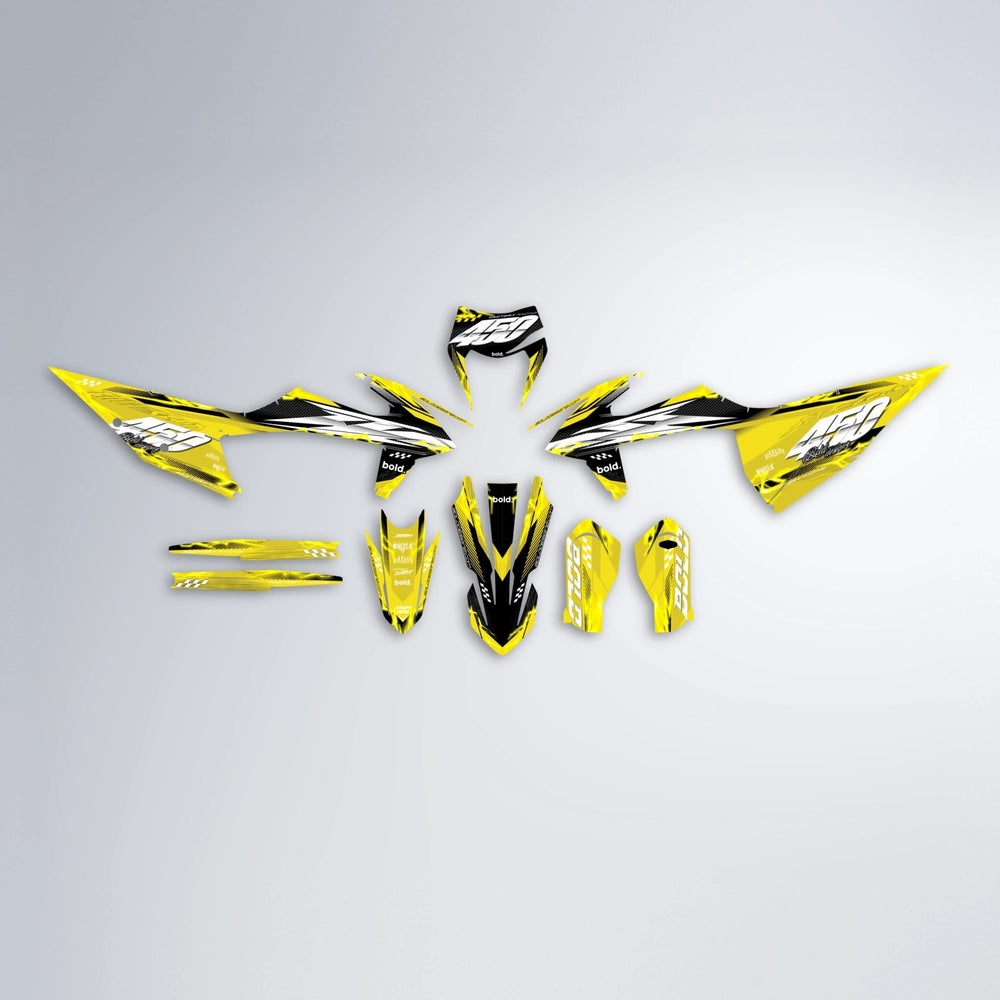 WRATH graphics kit parts layout in Yellow