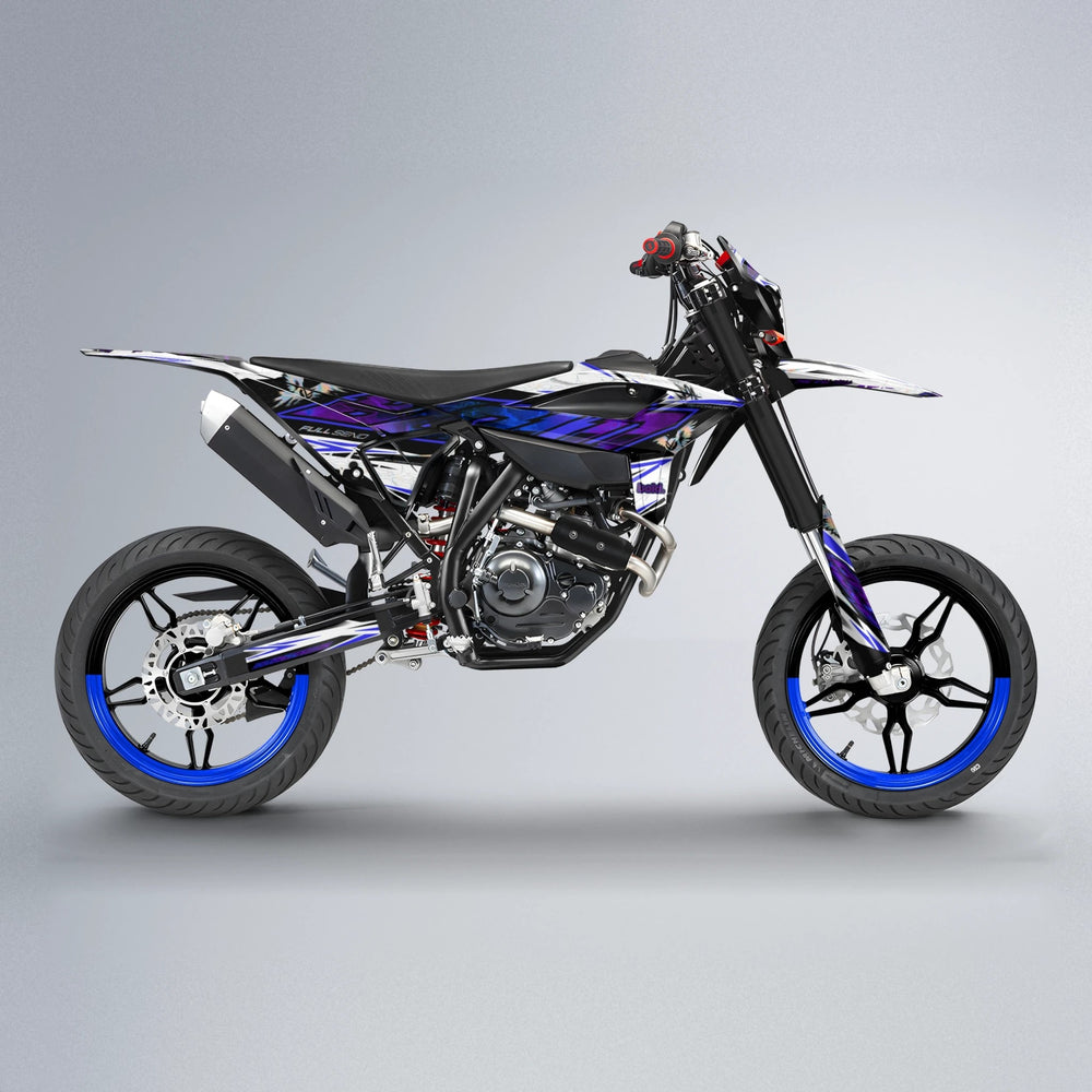 ZAPP Beta supermoto graphics kit in Blue