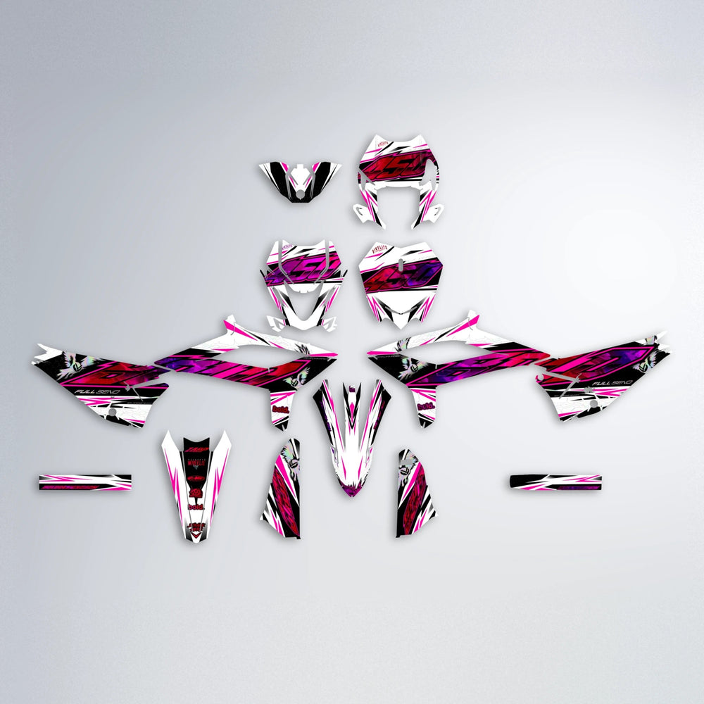 ZAPP Beta graphics kit parts layout in Custom Colour