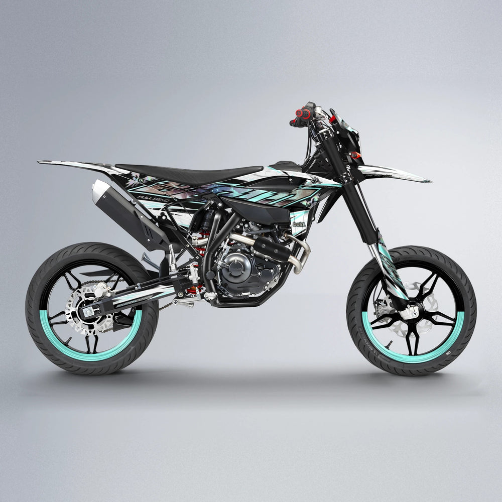 ZAPP Beta supermoto graphics kit in Mint