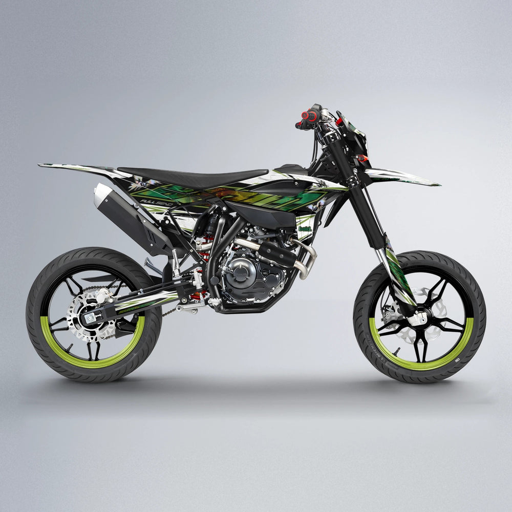 ZAPP Beta supermoto graphics kit in Olive