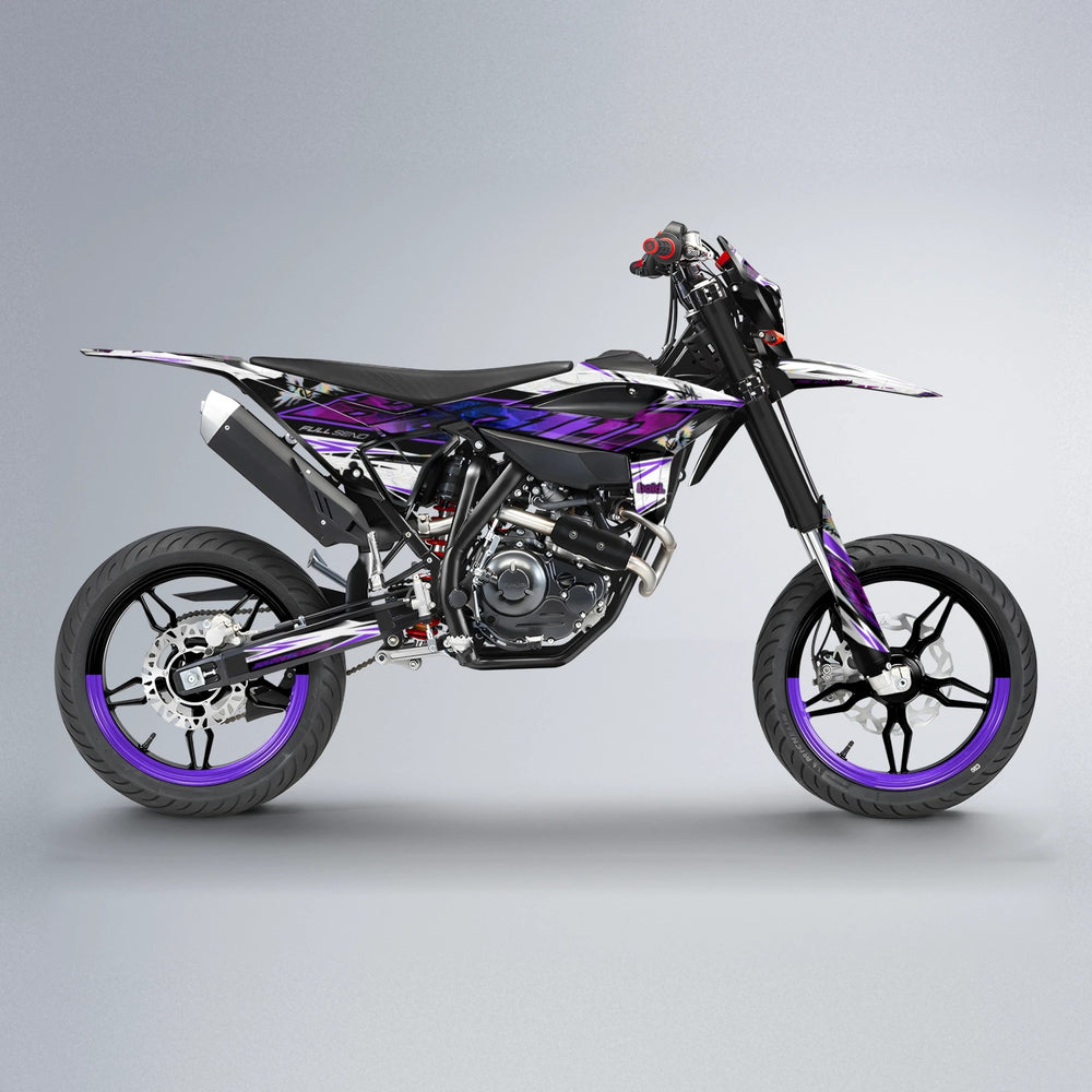 ZAPP Beta supermoto graphics kit in Purple