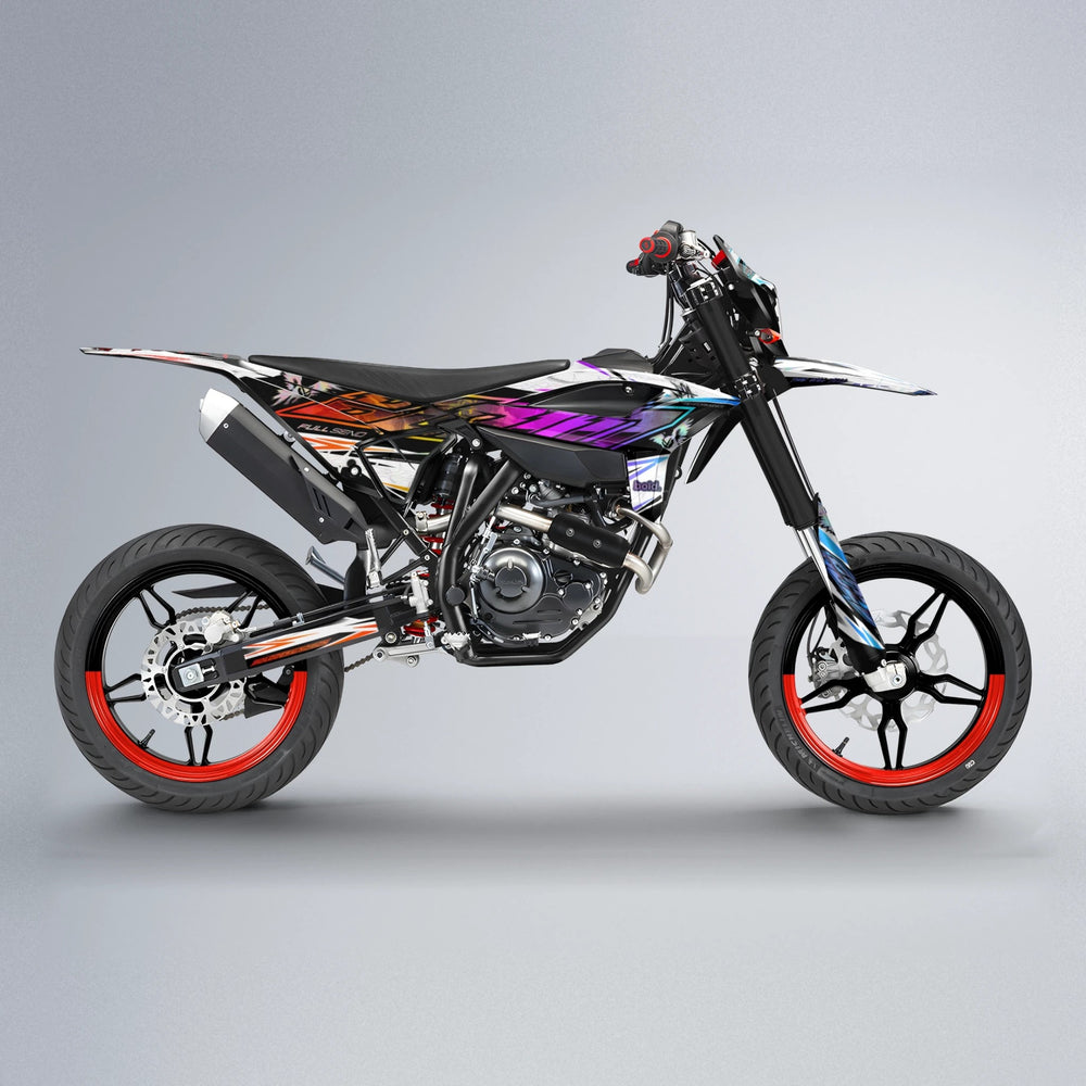 ZAPP Beta supermoto graphics kit in Sunset Fade