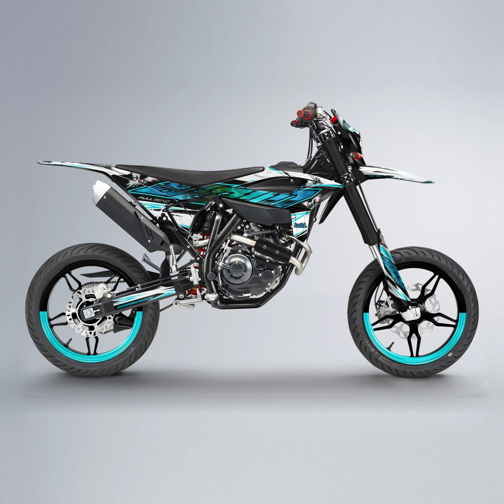 ZAPP Beta supermoto graphics kit in Teal
