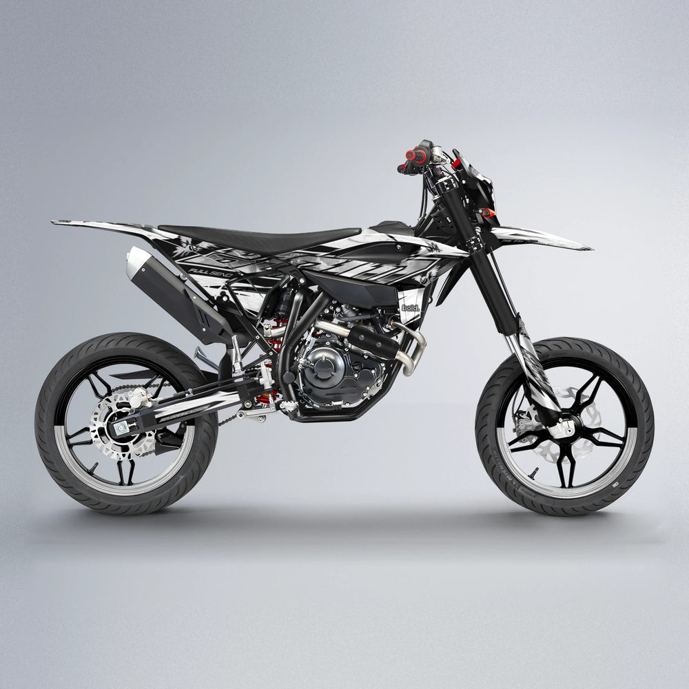 ZAPP Beta supermoto graphics kit in White