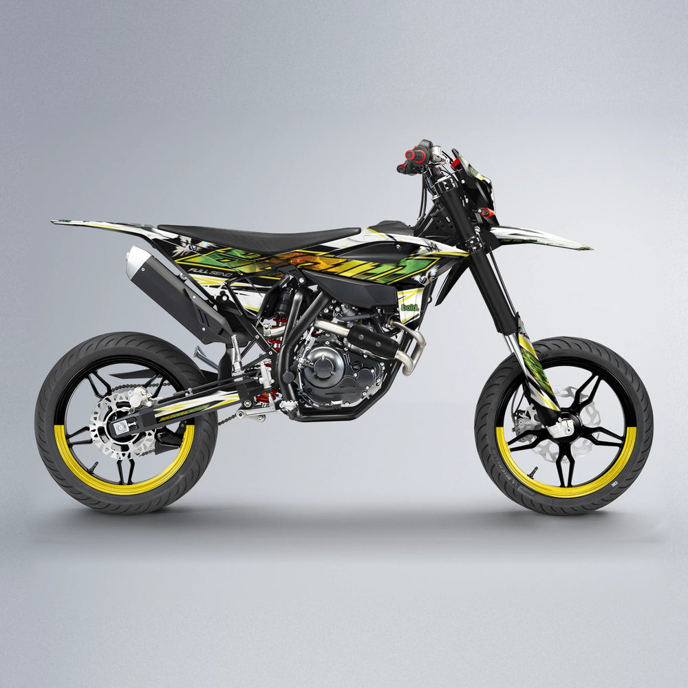 ZAPP Beta supermoto graphics kit in Yellow