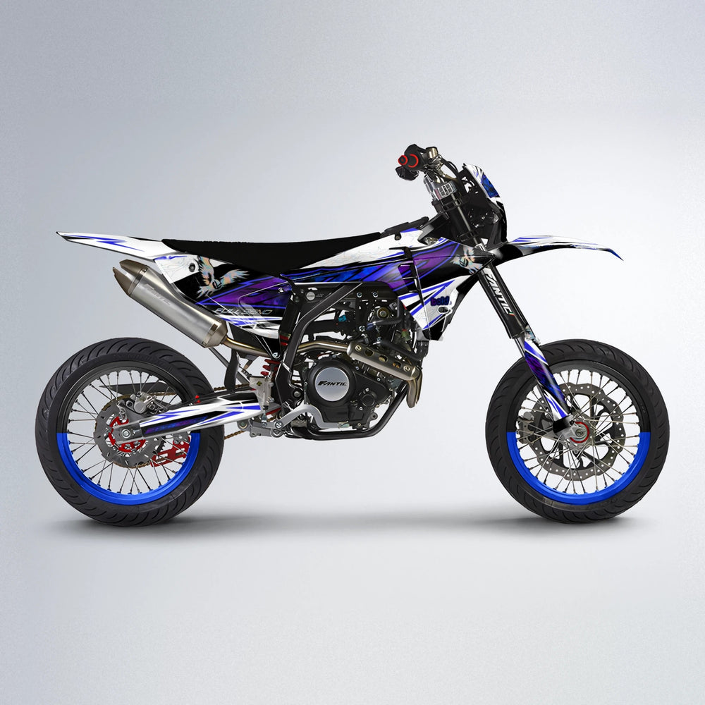 ZAPP Fantic supermoto graphics kit in Blue