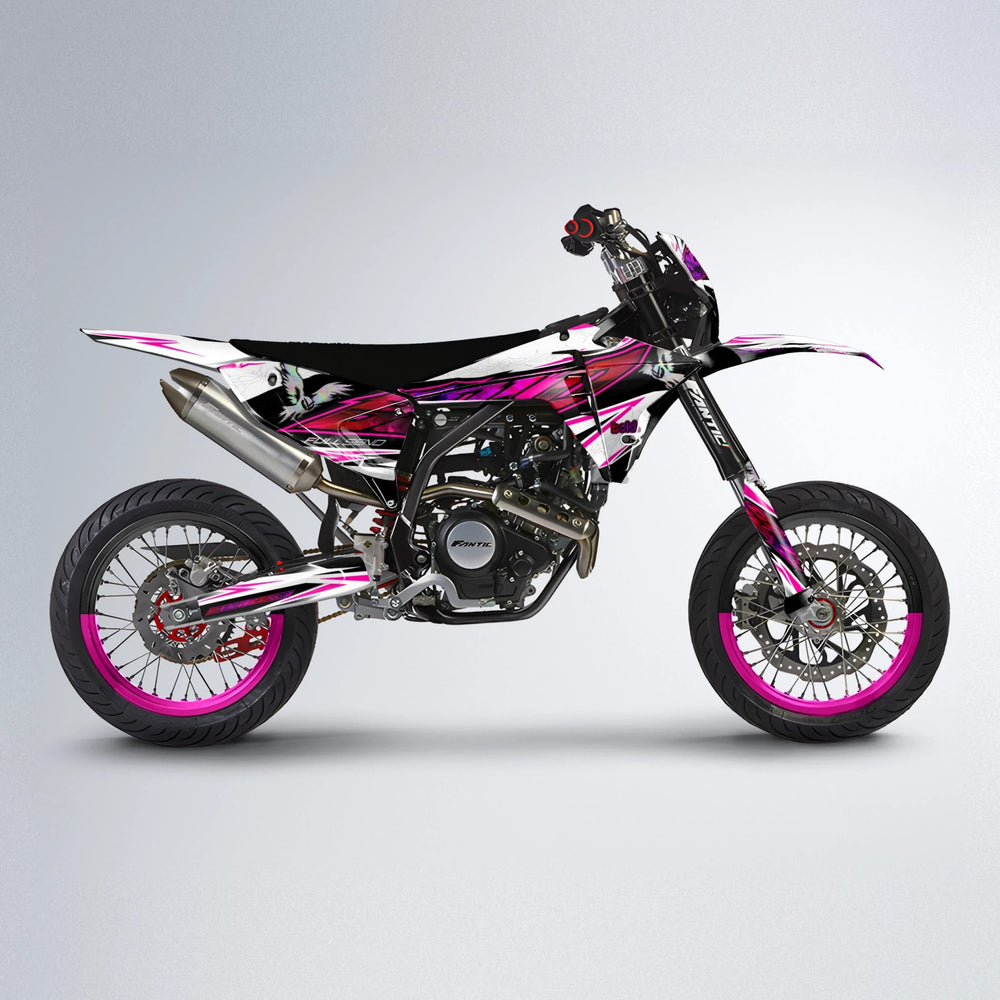 ZAPP Fantic supermoto graphics kit in Pink