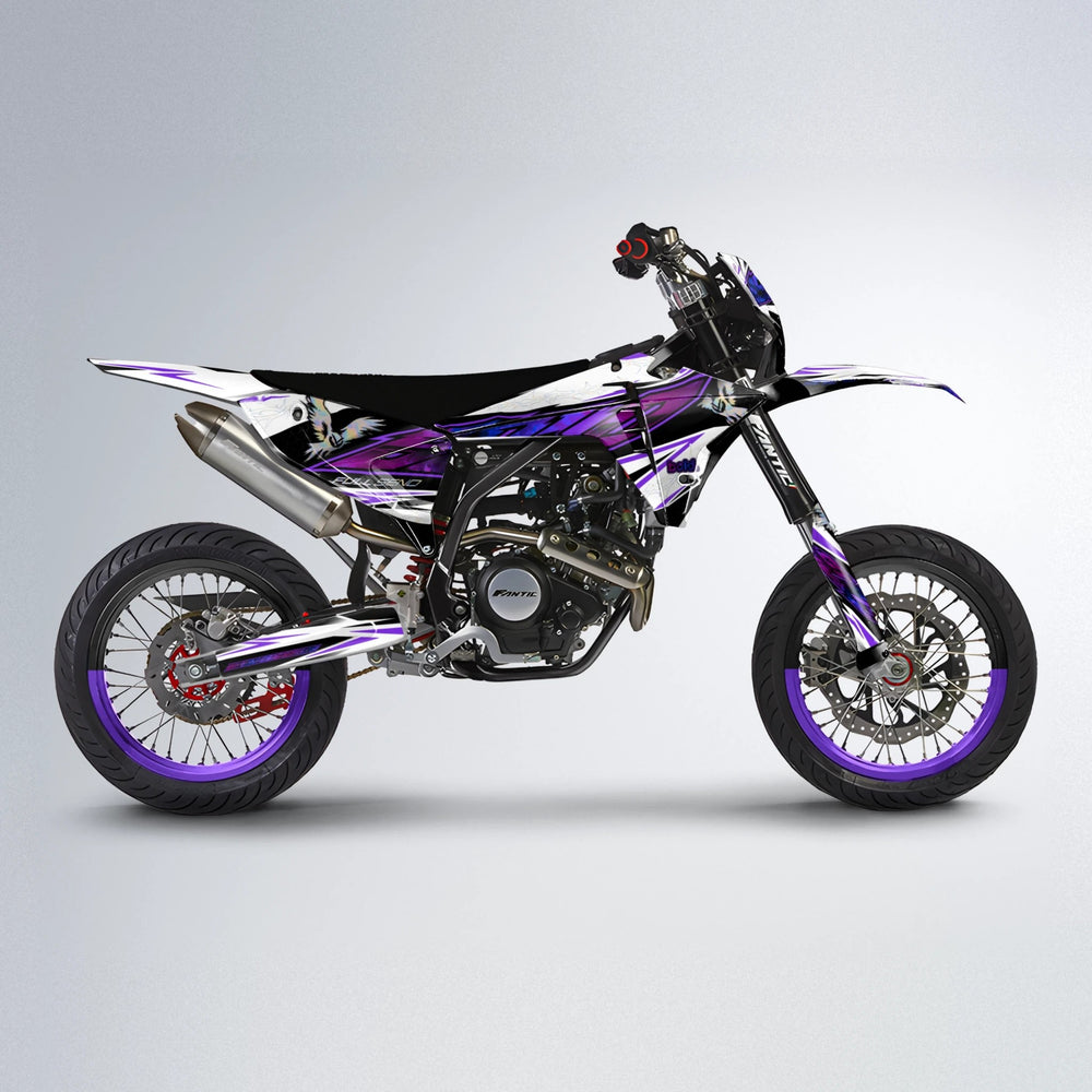 ZAPP Fantic supermoto graphics kit in Purple