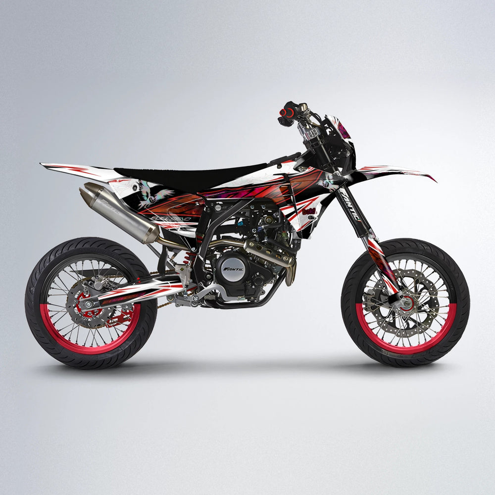ZAPP Fantic supermoto graphics kit in Red