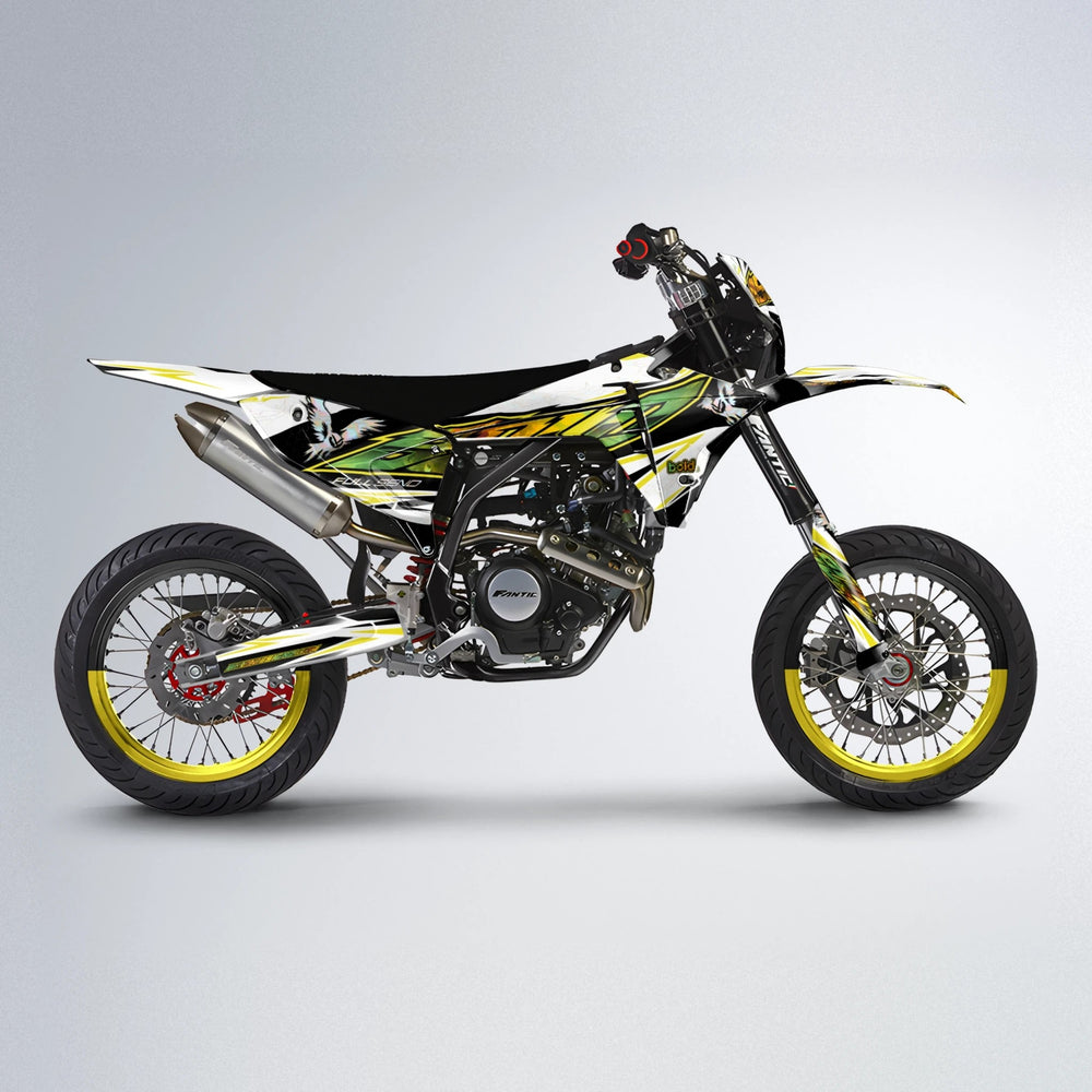 ZAPP Fantic supermoto graphics kit in Yellow