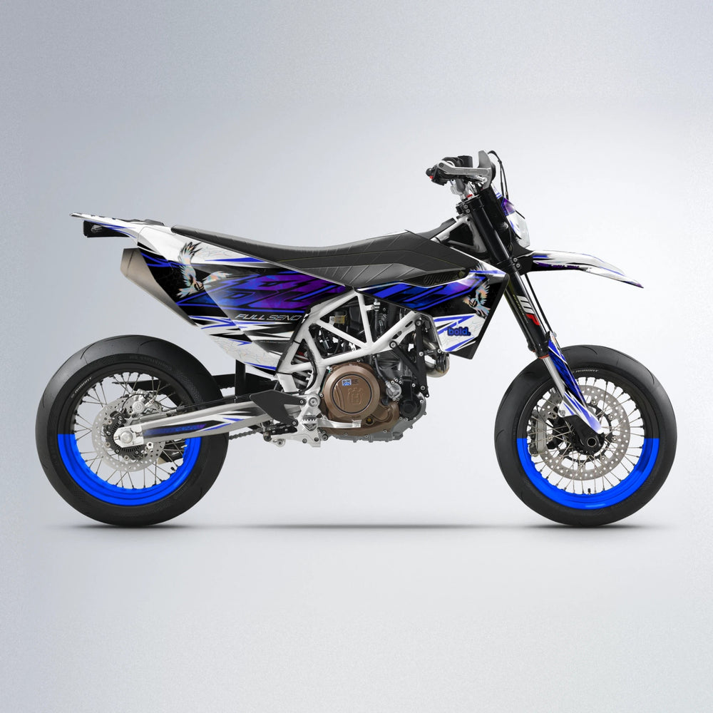 ZAPP Husqvarna 701 supermoto graphics kit in Blue