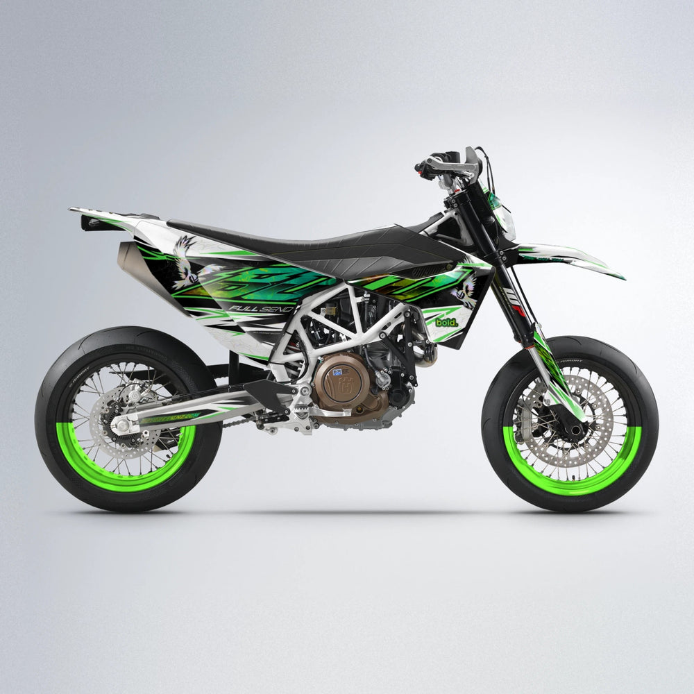 ZAPP Husqvarna 701 supermoto graphics kit in Green