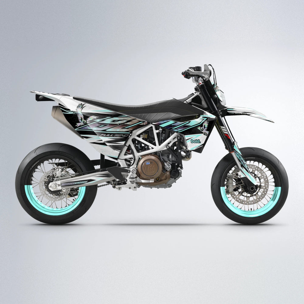 ZAPP Husqvarna 701 supermoto graphics kit in Mint