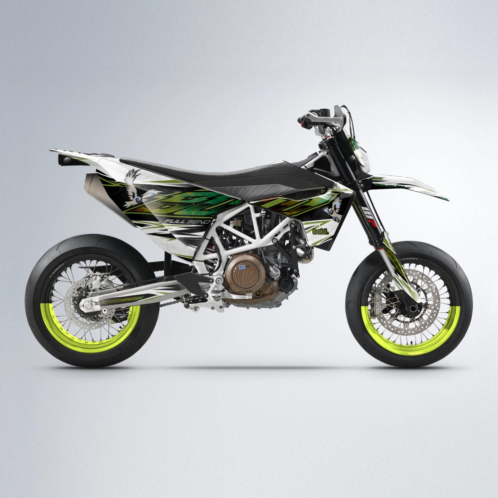 ZAPP Husqvarna 701 supermoto graphics kit in Olive
