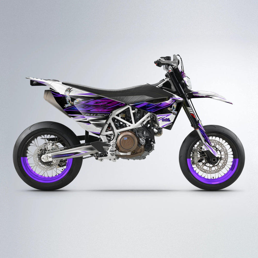 ZAPP Husqvarna 701 supermoto graphics kit in Purple
