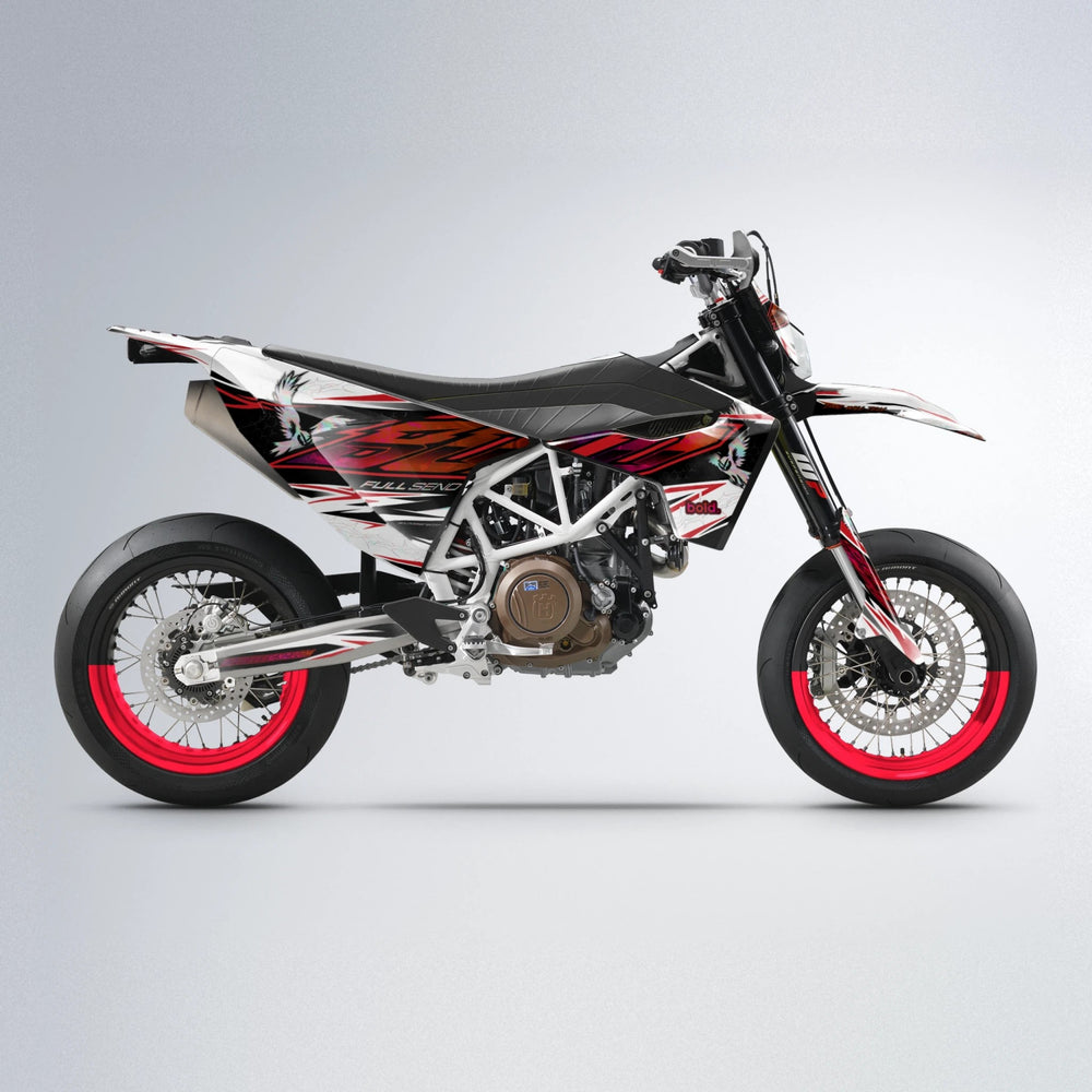 ZAPP Husqvarna 701 supermoto graphics kit in Red