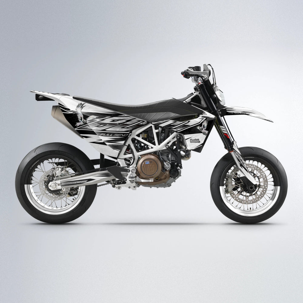 ZAPP Husqvarna 701 supermoto graphics kit in White