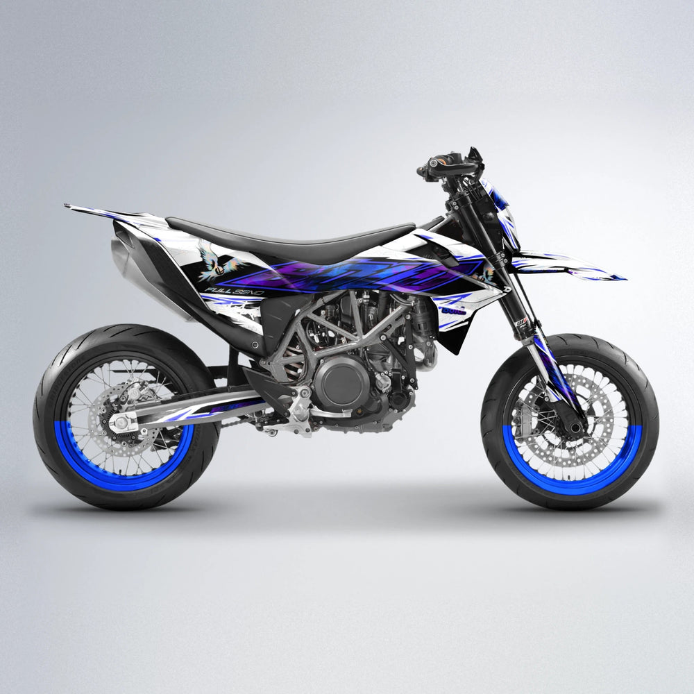 ZAPP KTM SMC 690 supermoto graphics kit in Blue