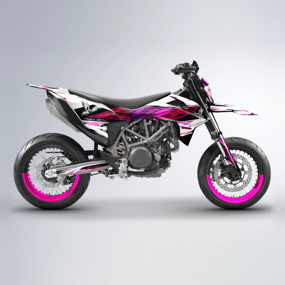 ZAPP KTM SMC 690 supermoto graphics kit in Custom Colour