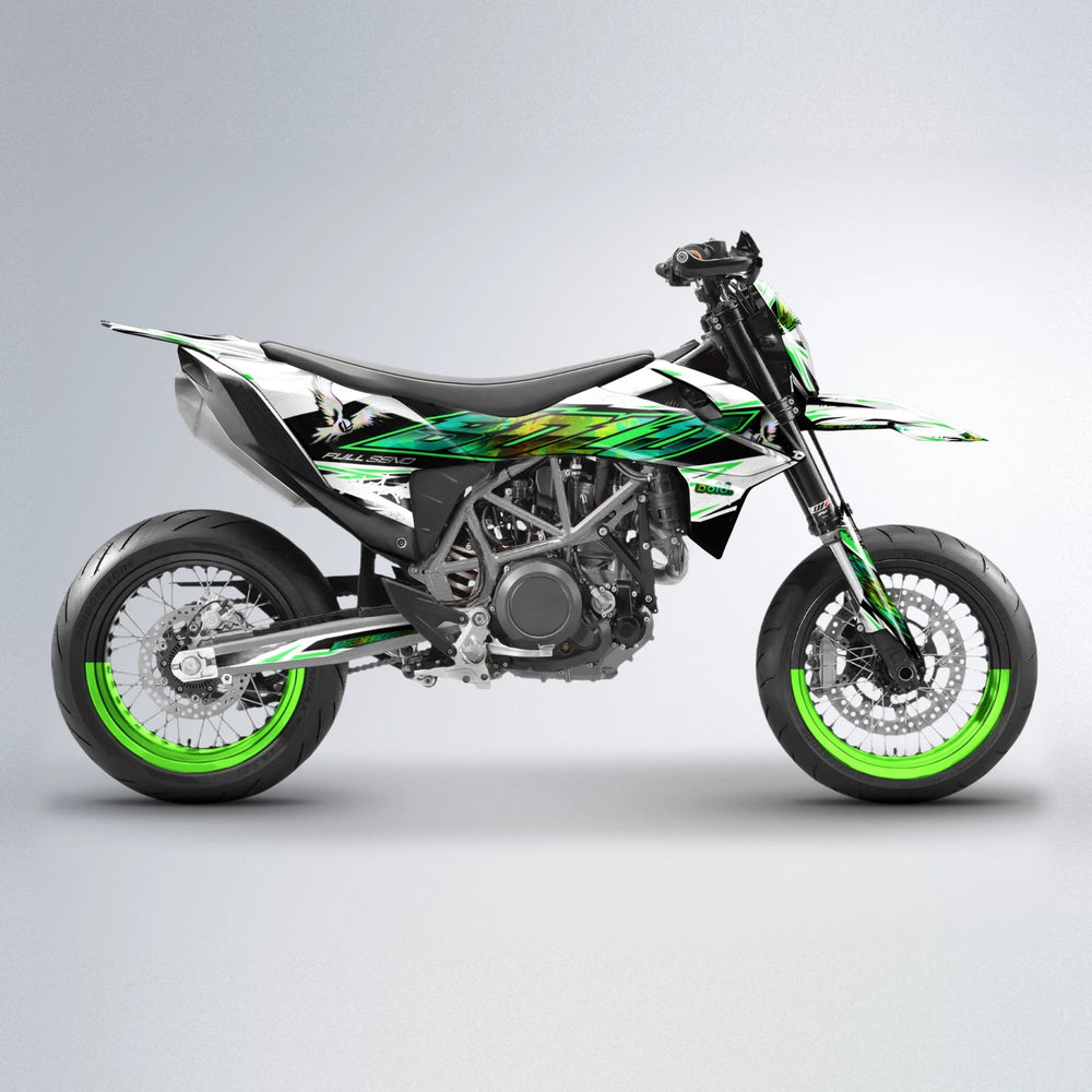 ZAPP KTM SMC 690 supermoto graphics kit in Green