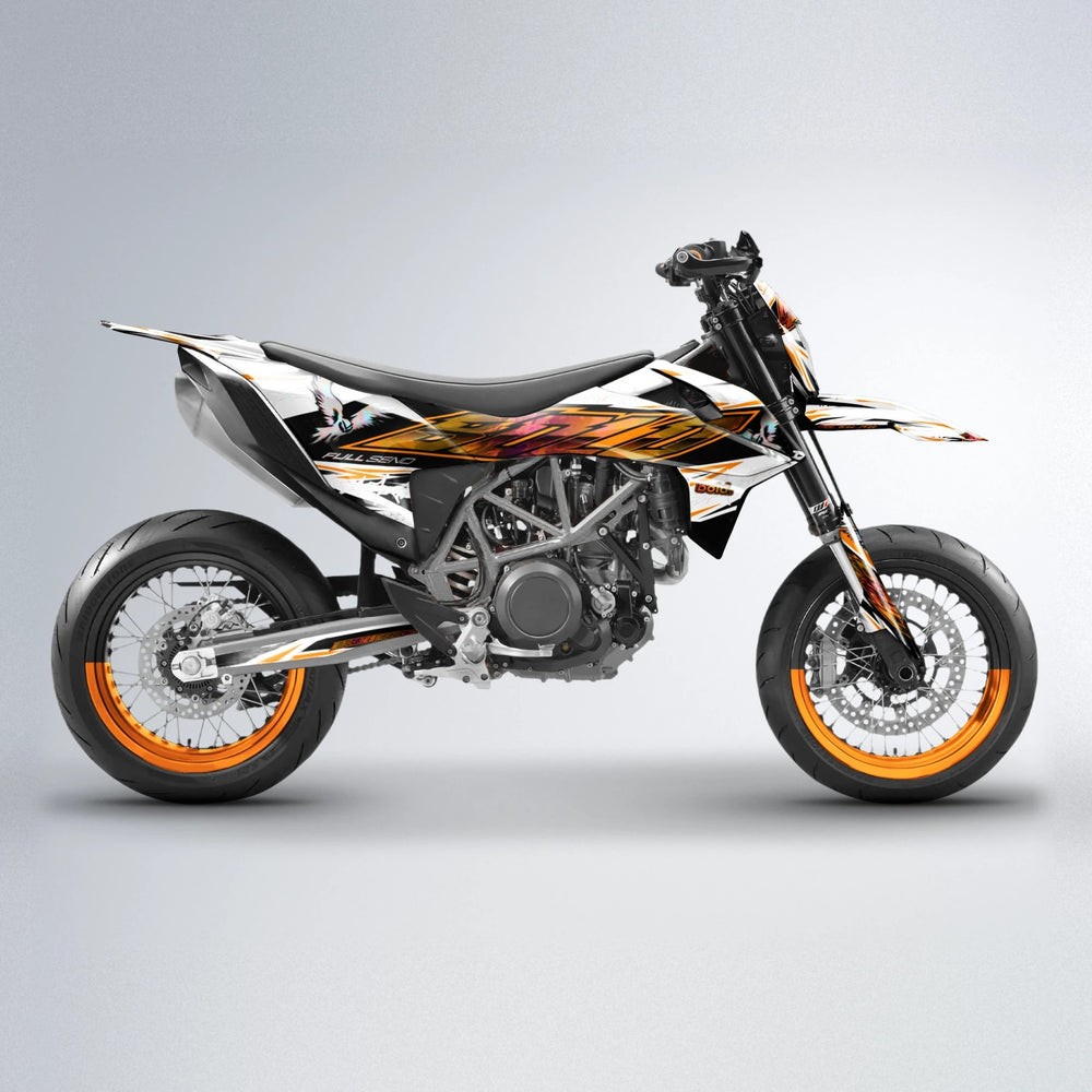 ZAPP KTM SMC 690 supermoto graphics kit in Orange