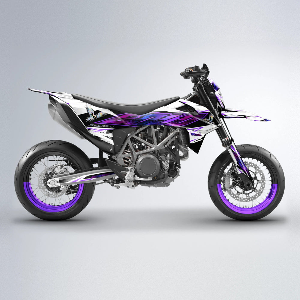 ZAPP KTM SMC 690 supermoto graphics kit in Purple